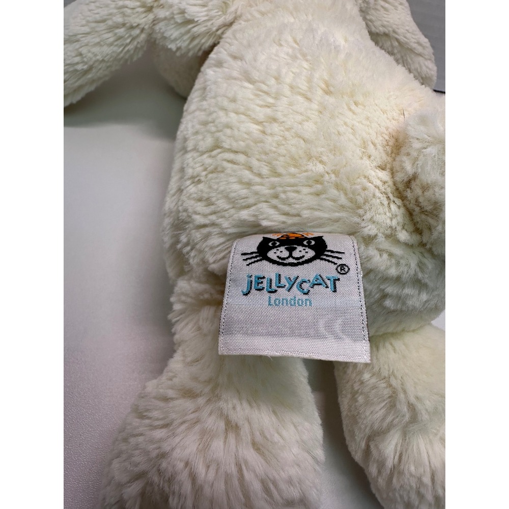 Jellycat Bashful Bunny Cream Off White Plush Stuffed Animal Floppy Ears Medium - Picture 8 of 9
